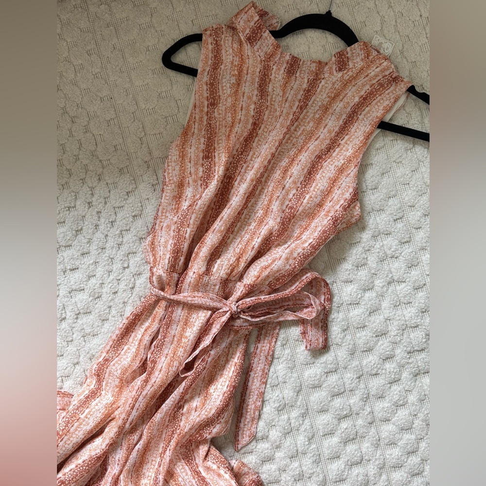 Sadie + Sage Floral Striped Sleeveless Jumpsuit